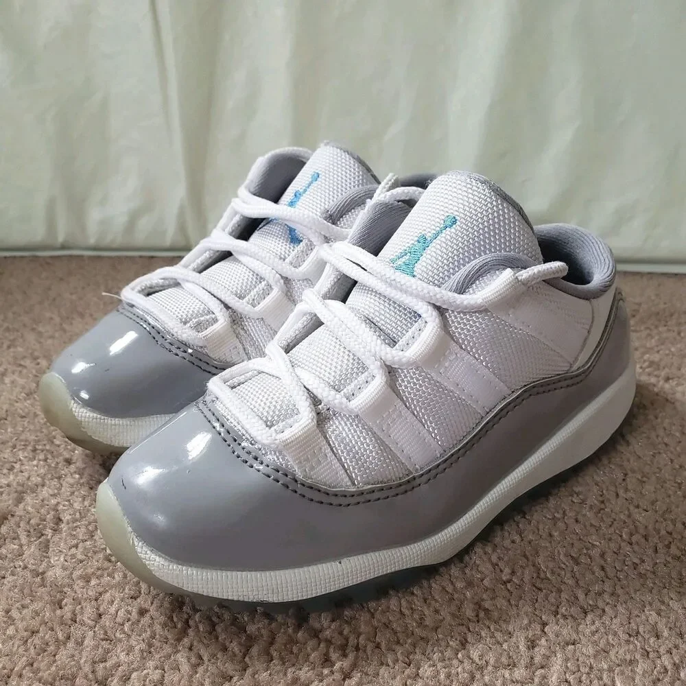 Air Jordan 11 Retro Low Cement Grey Sz 10C Sneakers NO INSOLES Toddler Preschool